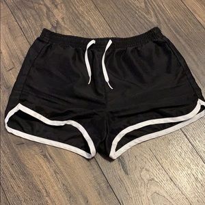 black athletic shorts